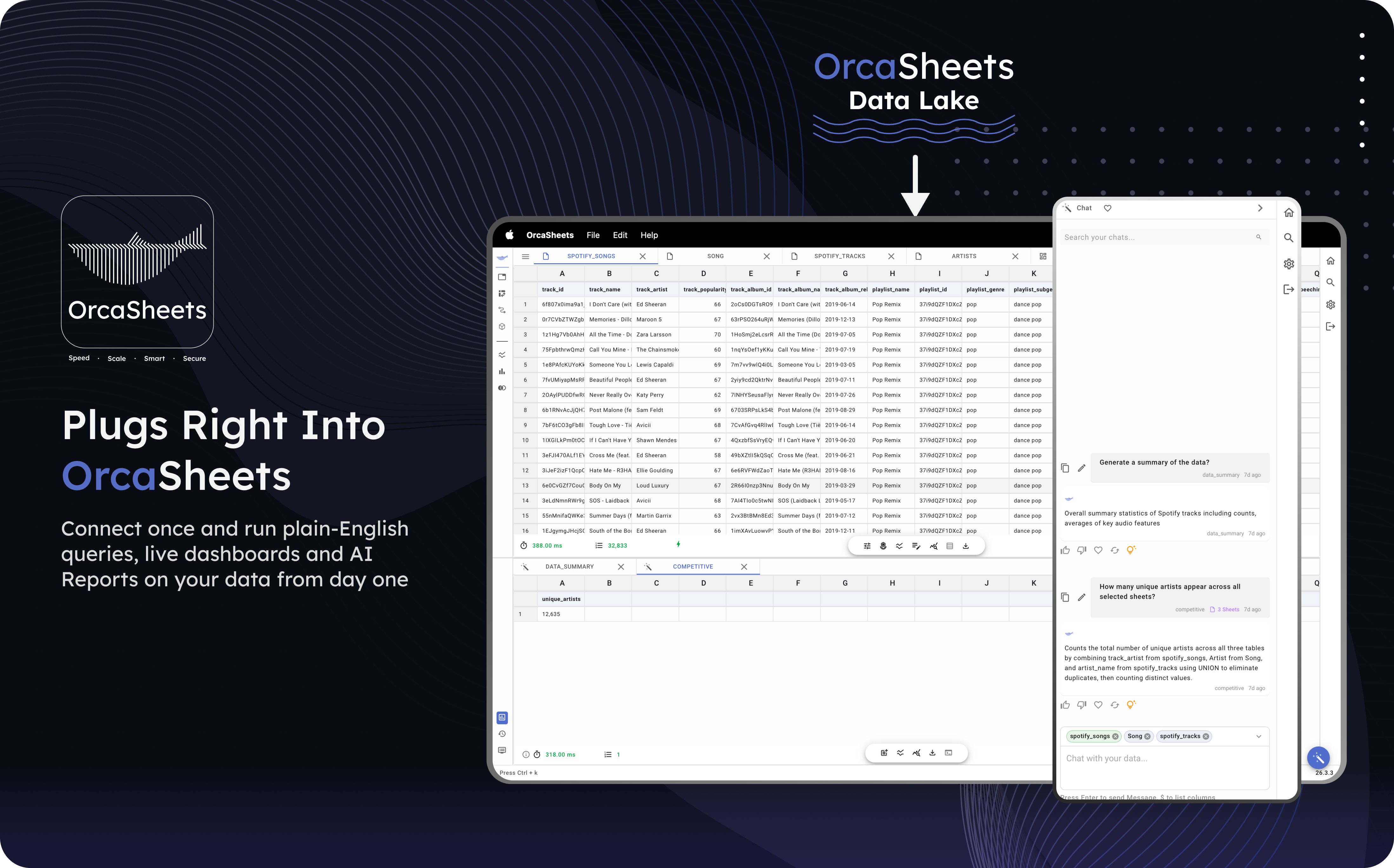 OrcaSheets Data Lake - Universal Data Ingestion